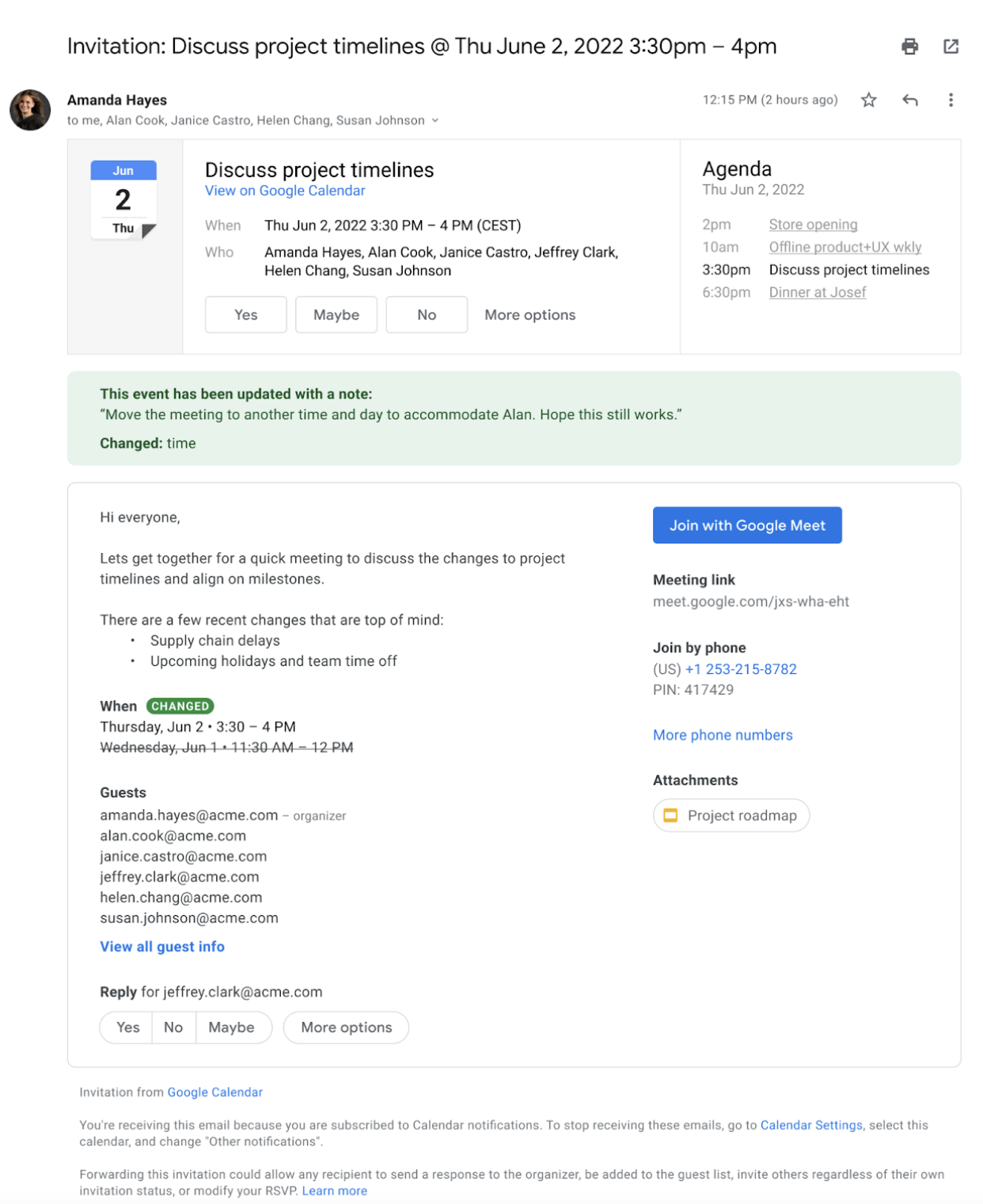 Email Notification for Google Calendar Invites